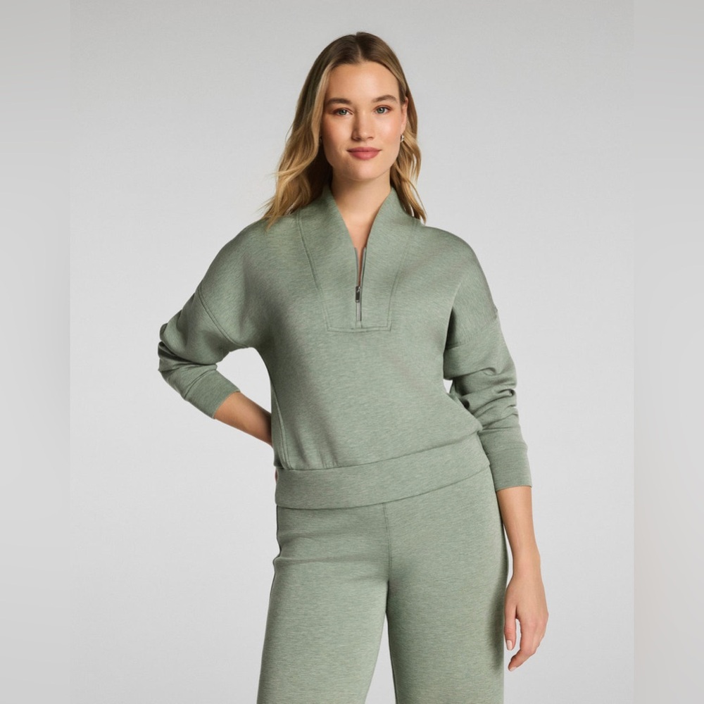 Spanx Air Essentials Half-Zip Pullover And Pants … - image 1